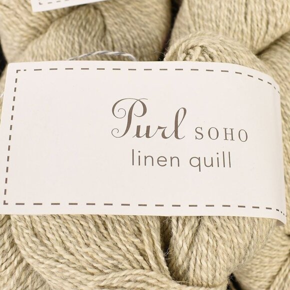 Purl Soho Linen Quill Yarn 3 Skein Highland Wool Alpaca Linen Blend Oatmeal Gray - Picture 3 of 4